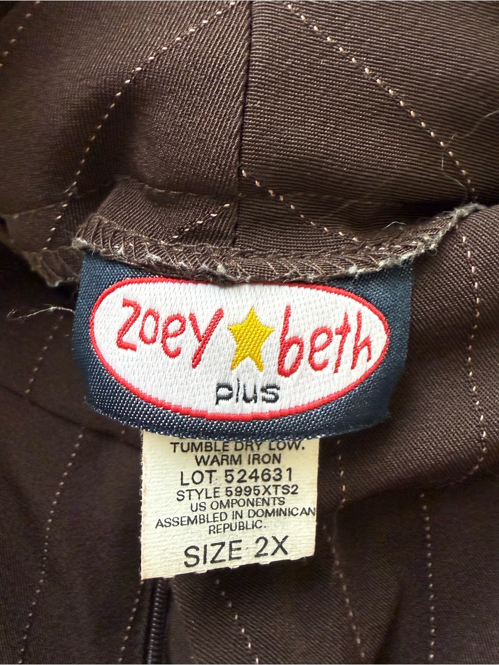 Vintage Zoey Beth Plus Size 2X Capri Pants - Picture 3 of 3